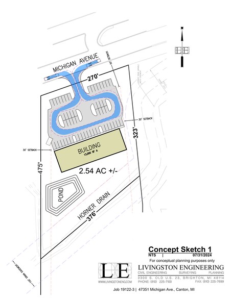 47351 Michigan Avenue, Canton, MI à louer - Plan de site - Image 2 de 2