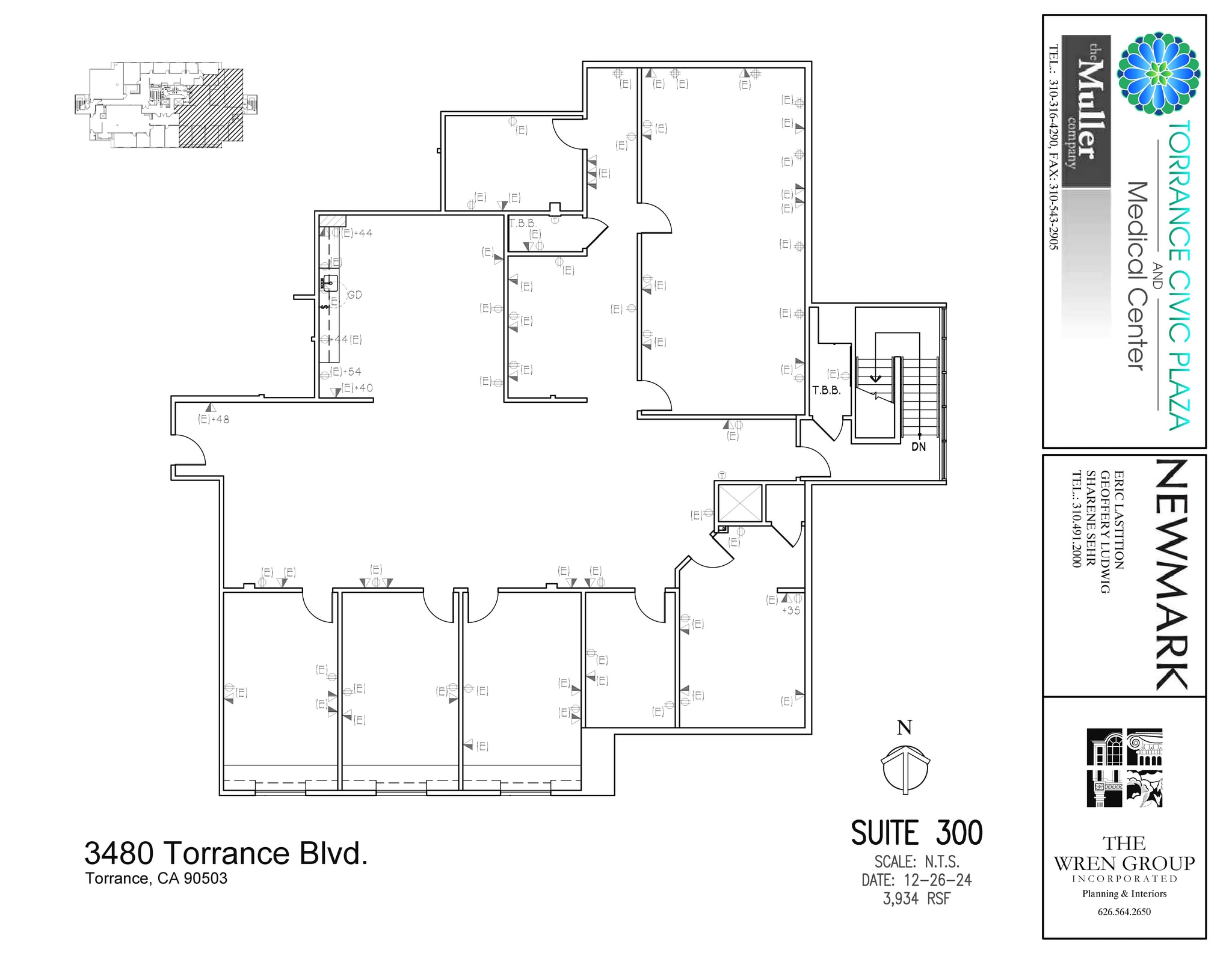 3400 Torrance Blvd, Torrance, CA à louer Plan d’étage- Image 1 de 1