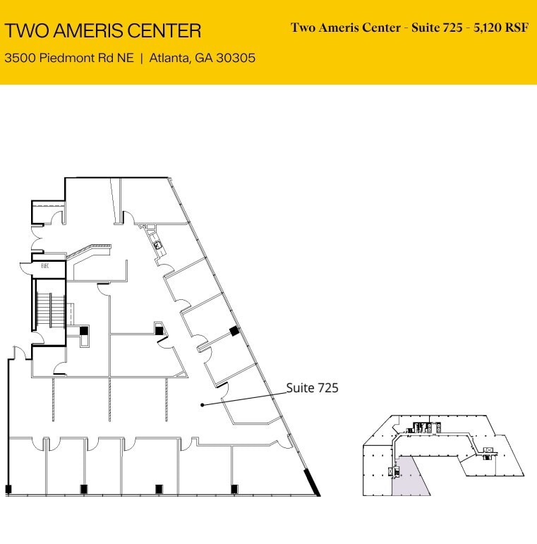 3500 Piedmont Rd NE, Atlanta, GA à louer Plan d’étage- Image 1 de 1