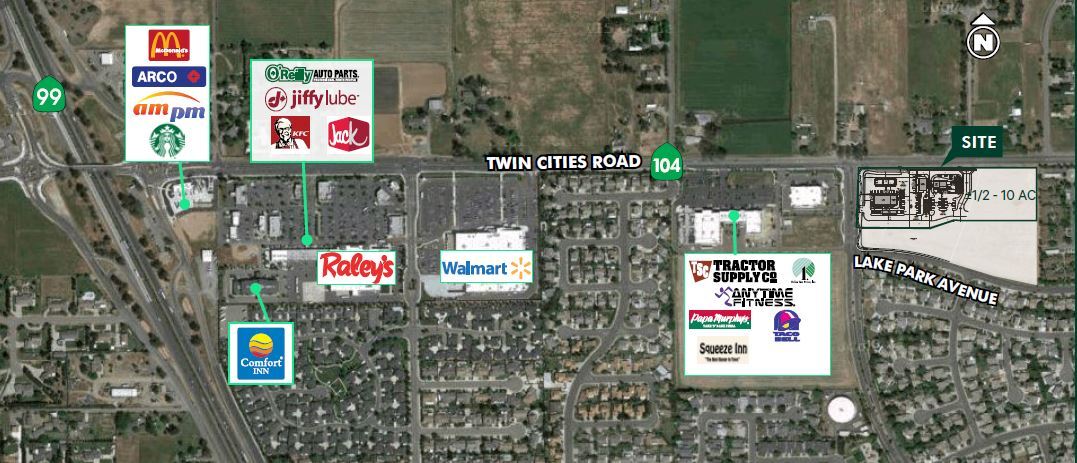 10520-10570 Twin Cities Rd, Galt, CA à vendre Aérien- Image 1 de 4