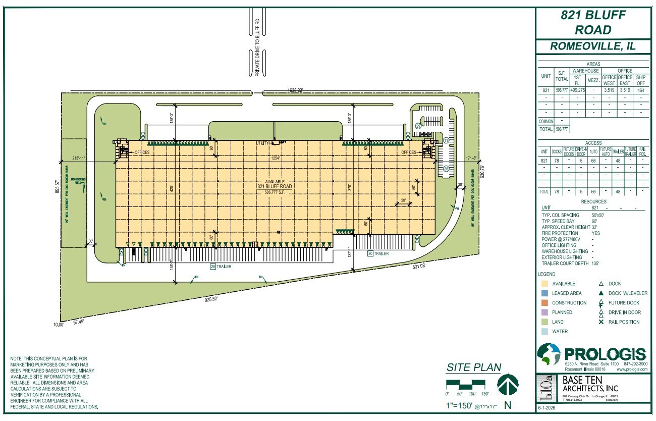 821 Bluff Rd, Romeoville, IL for lease Site Plan- Image 1 of 3