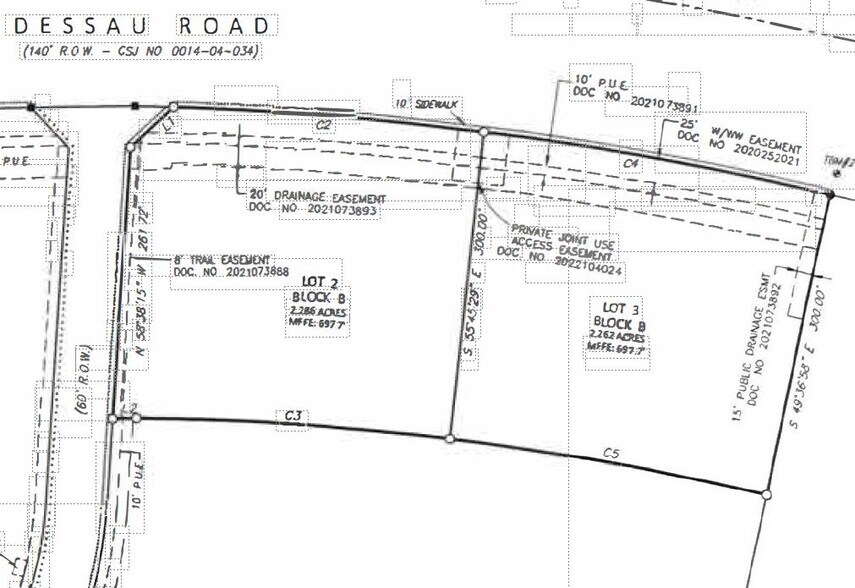 000 TBD Dessau Rd/Olympic Dr Rd, Pflugerville, TX à vendre - Plan cadastral - Image 1 de 4
