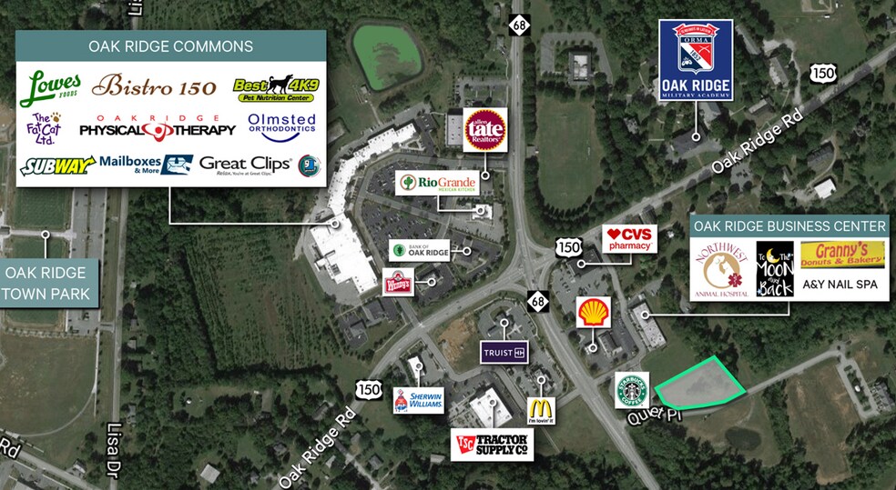 1696 NC highway 68, Oak Ridge, NC for sale - Aerial - Image 2 of 2