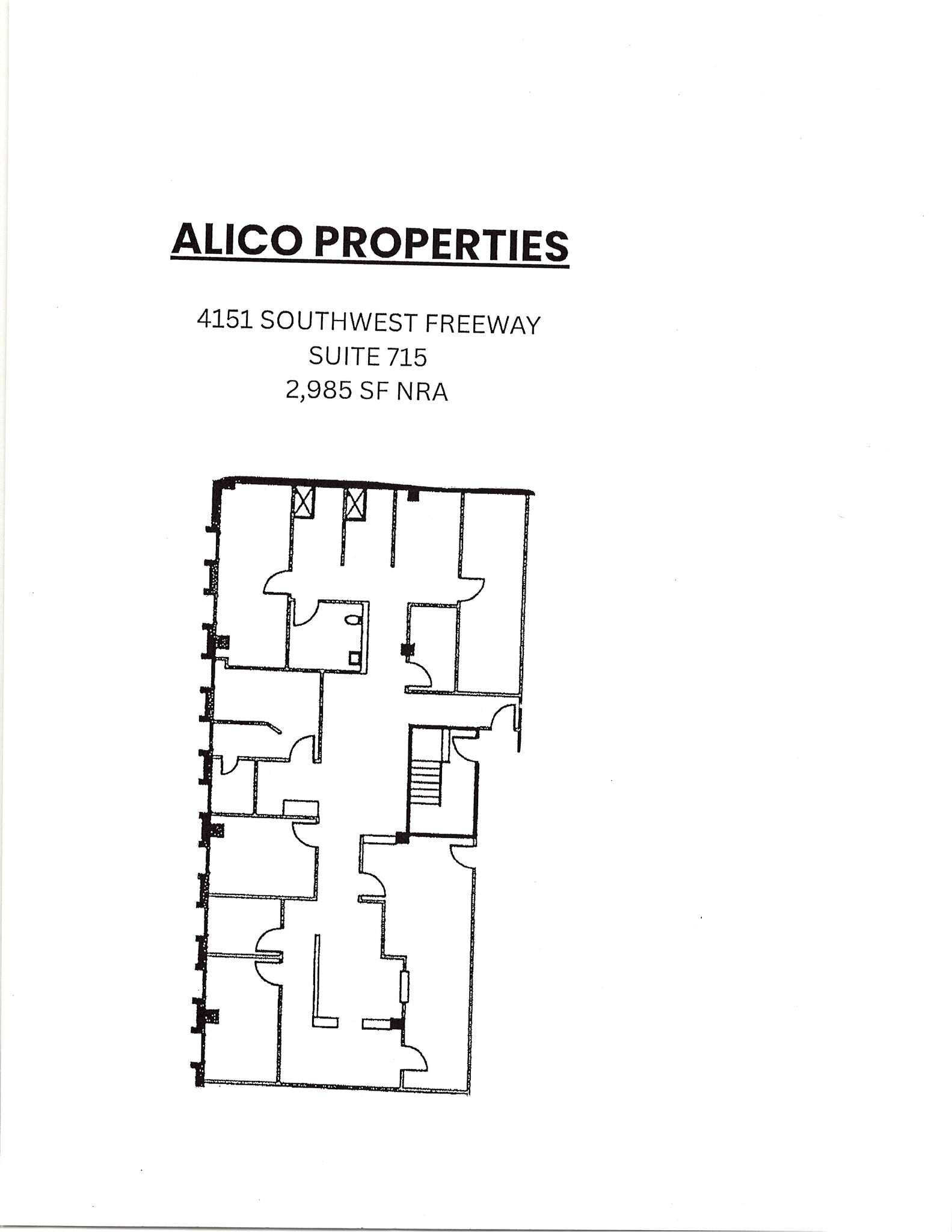 4151 Southwest Fwy, Houston, TX à louer Plan d’étage- Image 1 de 1