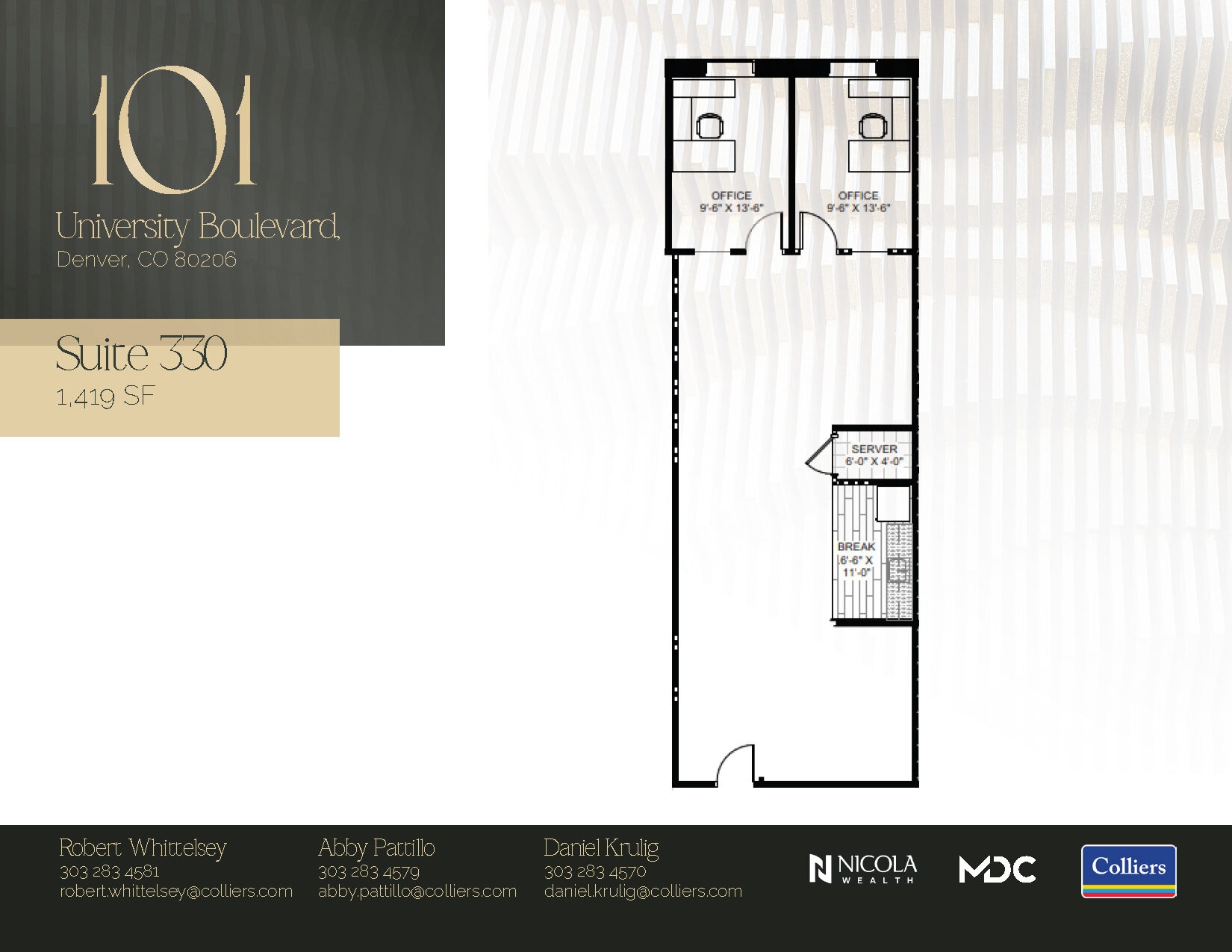 101 University Blvd, Denver, CO for lease Floor Plan- Image 1 of 1