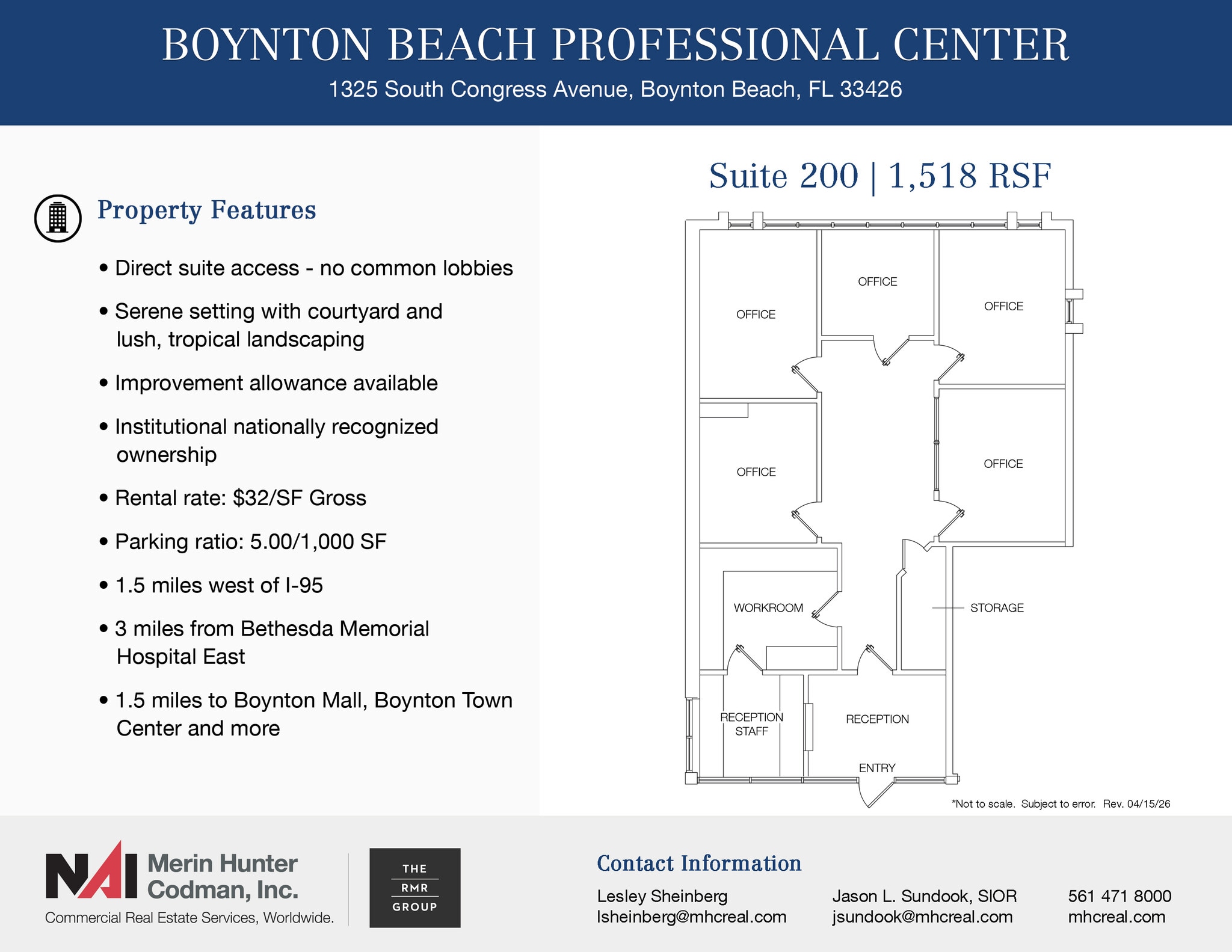 1325 S Congress Ave, Boynton Beach, FL à louer Plan d’étage- Image 1 de 6