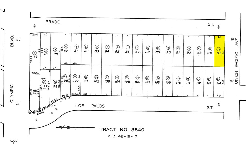 3747 Union Pacific Ave, Los Angeles, CA for sale - Plat Map - Image 3 of 3
