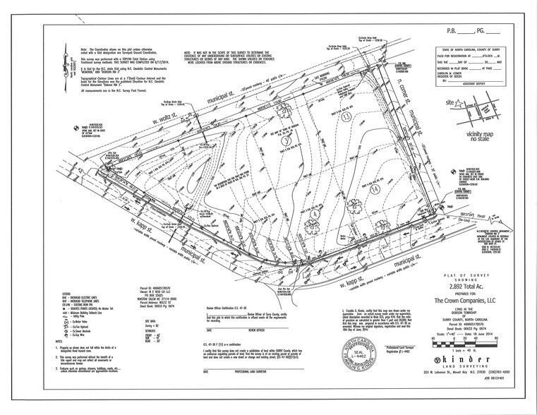 Woltz Street, Dobson, NC à louer - Plan cadastral - Image 2 de 5