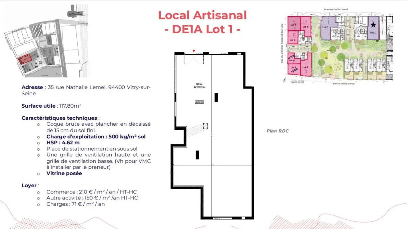 Industrial in Vitry-sur-Seine for lease Floor Plan- Image 1 of 3