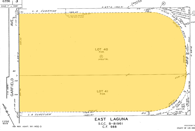 3300-3328 Garfield Ave, Commerce, CA à vendre - Plan cadastral - Image 1 de 1