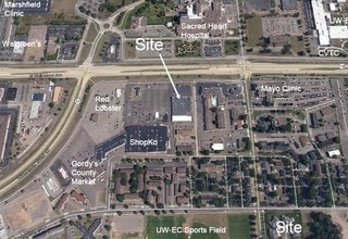905 W Clairemont Ave, Eau Claire, WI - AERIAL  map view