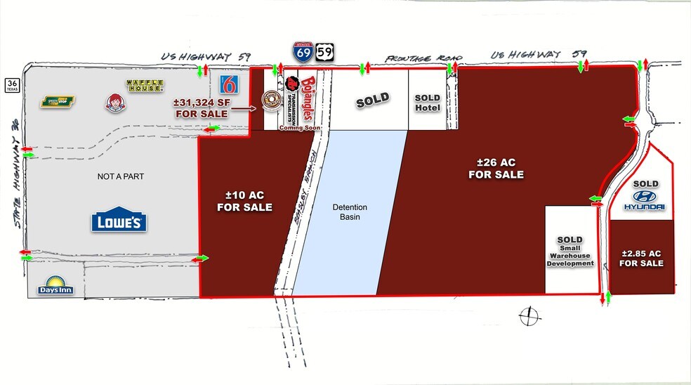 US 59 & Hwy 36, Rosenberg, TX à vendre - Photo du bâtiment - Image 2 de 4