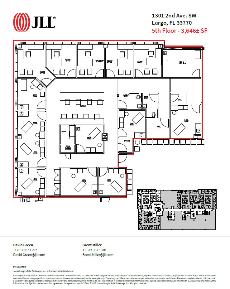 1301 2nd Ave SW, Largo, FL à louer Plan d’étage- Image 1 de 1