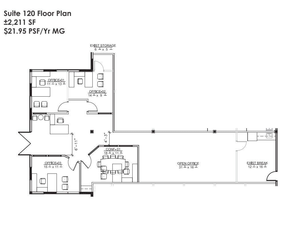 4435 E Chandler Blvd, Phoenix, AZ for lease Floor Plan- Image 1 of 1