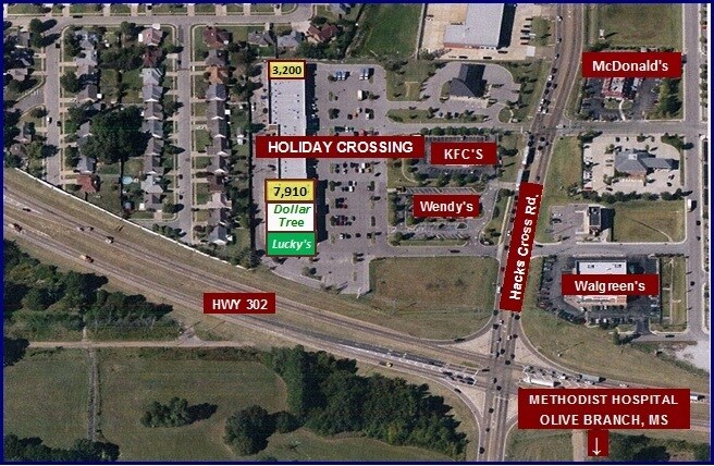 7037-7169 Hacks Cross Rd, Olive Branch, MS à louer - Photo du bâtiment - Image 3 de 8