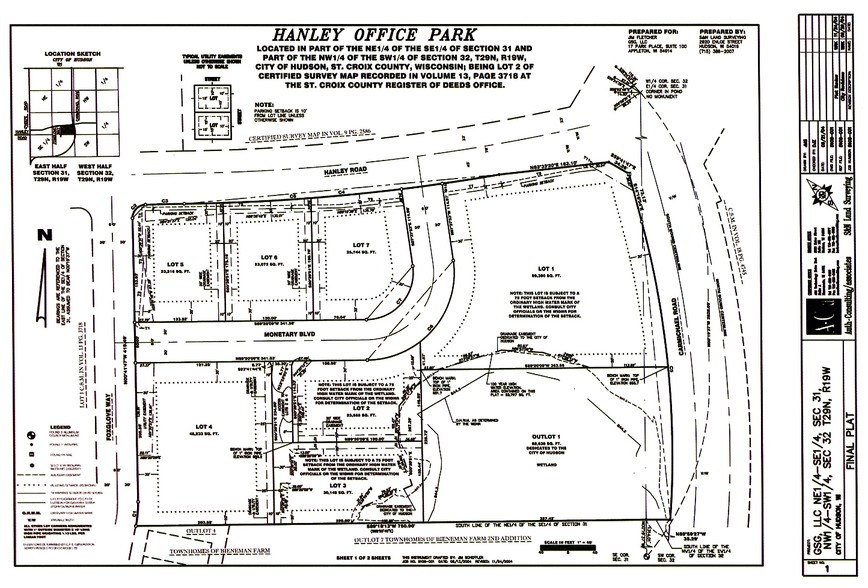 2416 Monetary Blvd, Hudson, WI à vendre - Plan cadastral - Image 2 de 3