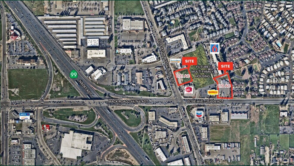 NEC Stockton Blvd & Elsie Ave portefeuille de 2 propriétés à vendre sur LoopNet.ca - Photo du bâtiment - Image 3 de 4