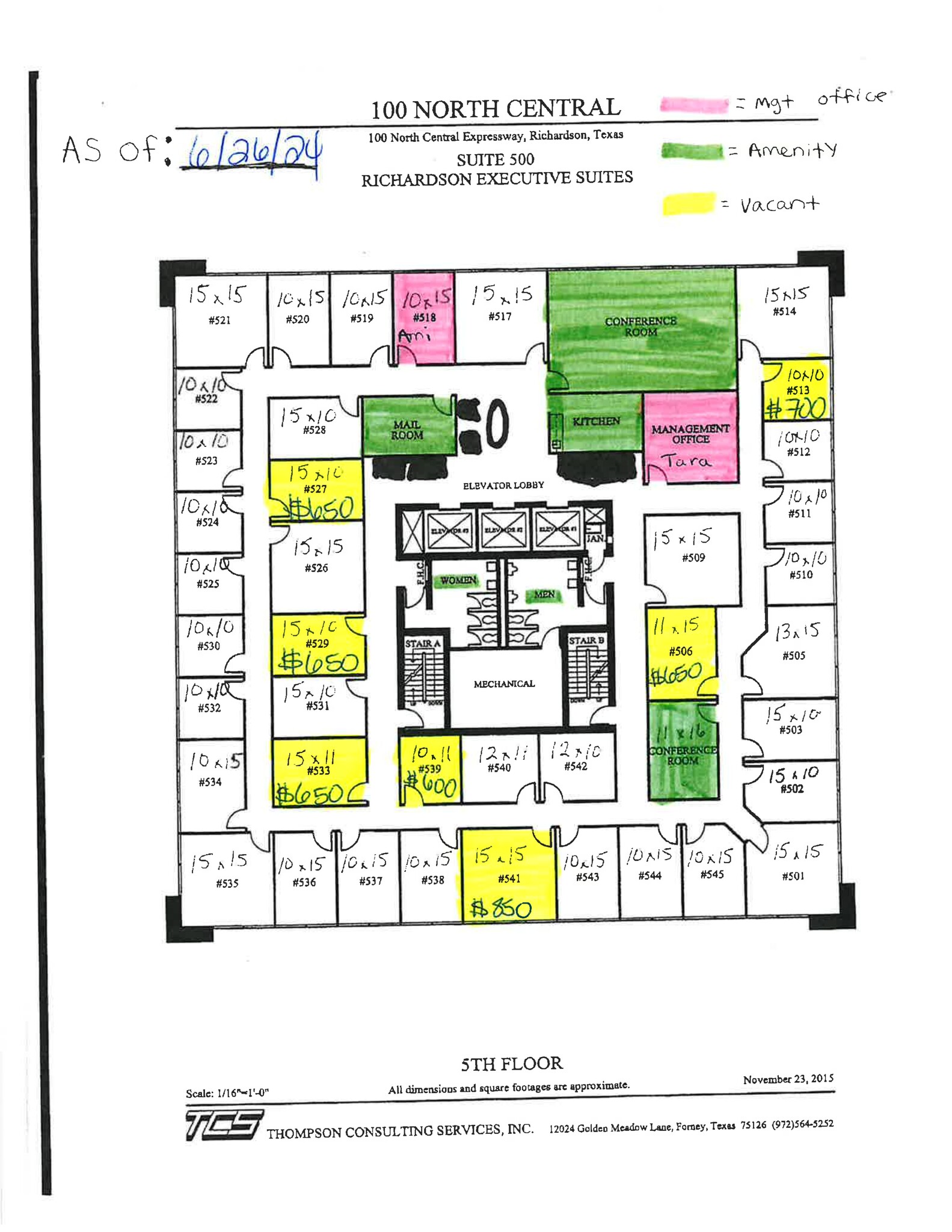 100 N Central Expy, Richardson, TX à louer Plan de site- Image 1 de 1