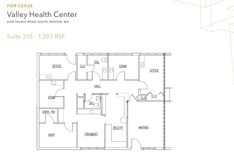 4300 Talbot Rd S, Renton, WA à louer Plan d’étage- Image 1 de 1