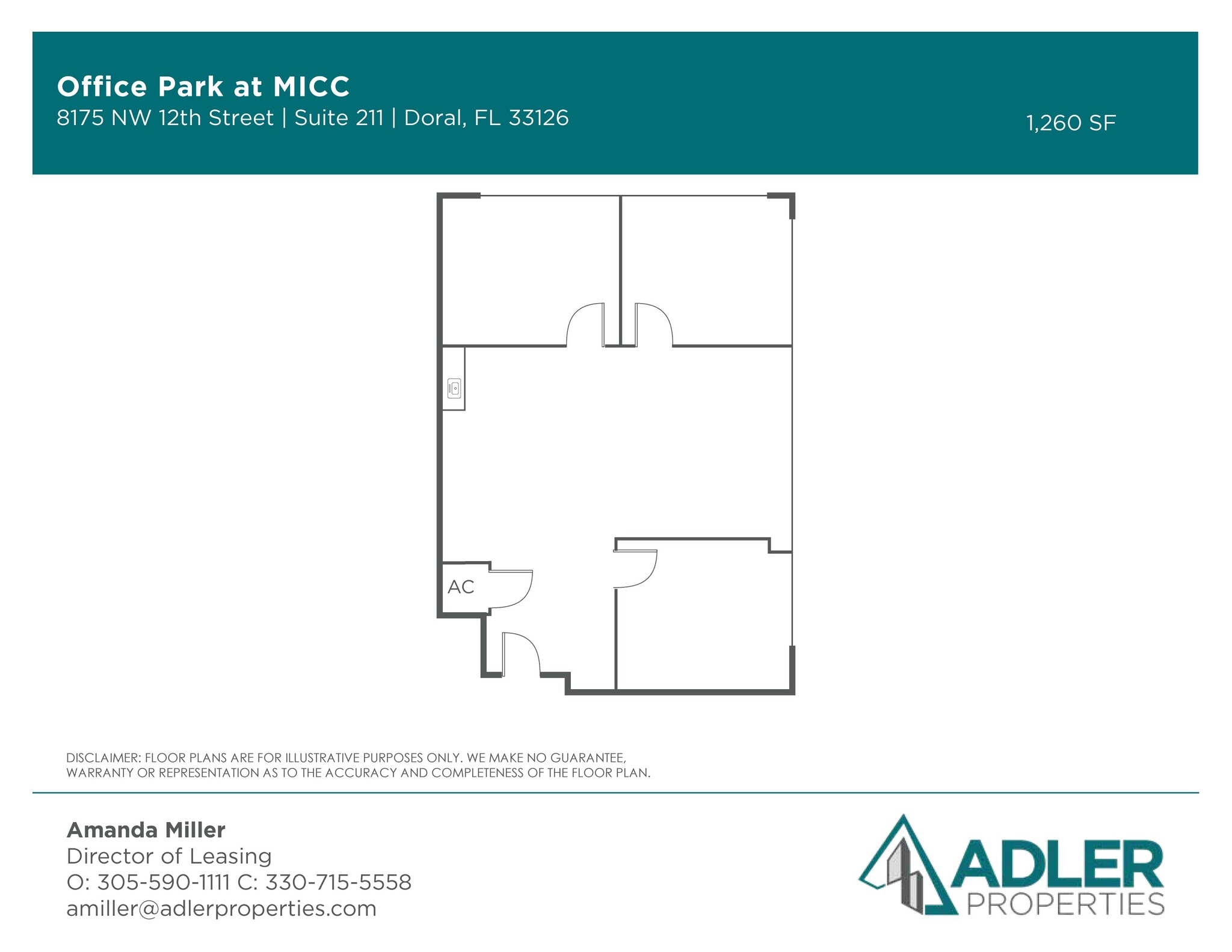1200 NW 78th Ave, Doral, FL à louer Plan d’étage- Image 1 de 1