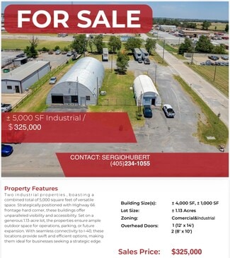 More details for Two Industrial Buildings for Sale – Industrial for Sale, El Reno, OK