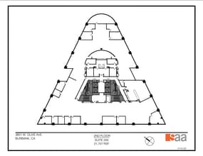 3601 W Olive Ave, Burbank, CA à louer Plan d’étage- Image 1 de 1