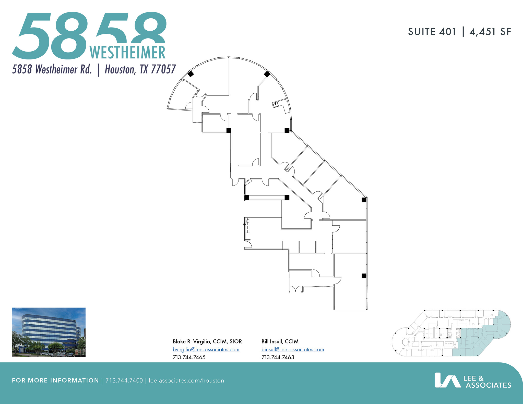 5858 Westheimer Rd, Houston, TX à louer Plan d’étage- Image 1 de 1