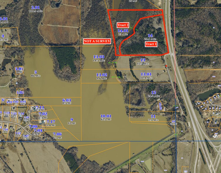 Highway 45 S, Saltillo, MS à vendre - Plan cadastral - Image 3 de 3