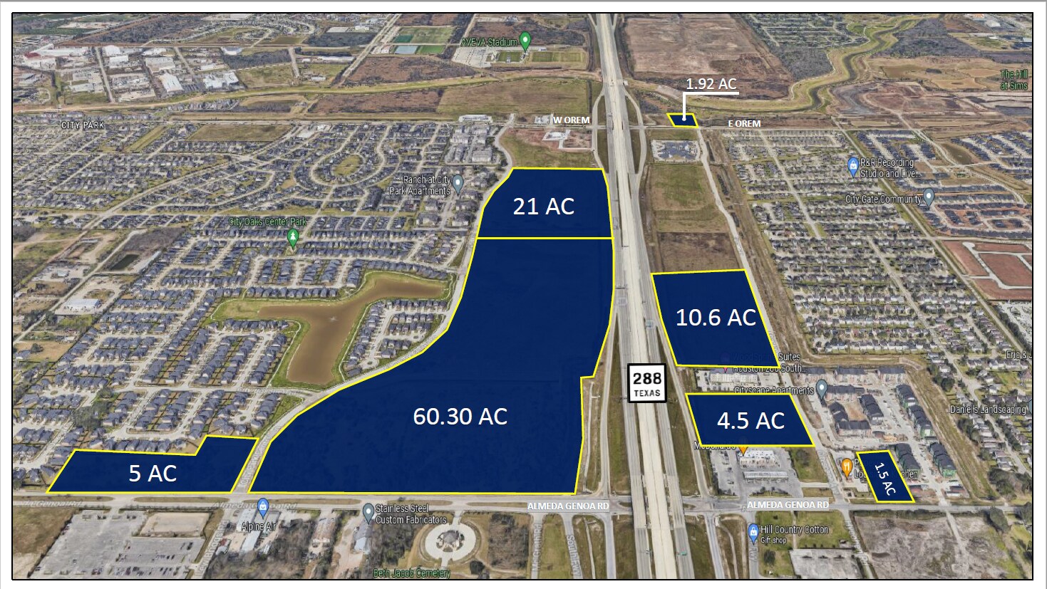 West Orem Drive, Houston, TX à vendre Aérien- Image 1 de 7