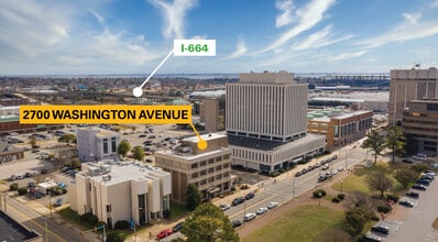 2700 Washington Ave, Newport News, VA - AERIAL  map view
