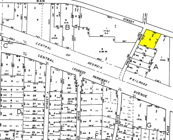 1035 Main St, Forest Park, GA à louer - Plan cadastral - Image 2 de 4