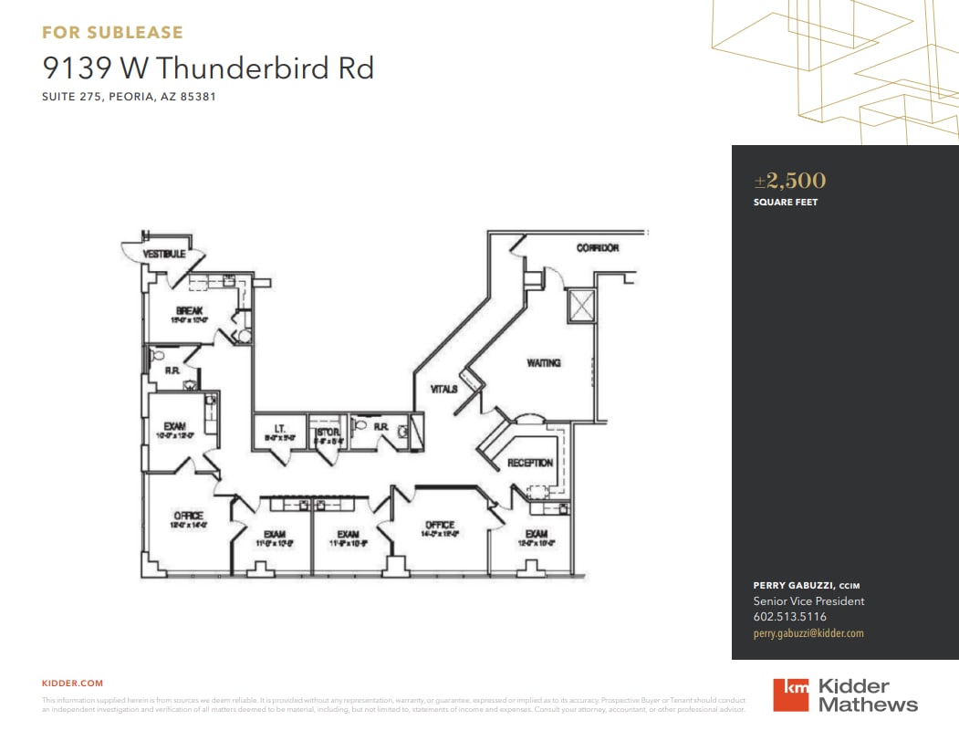 9139 W Thunderbird Rd, Peoria, AZ à louer Plan d’étage- Image 1 de 1