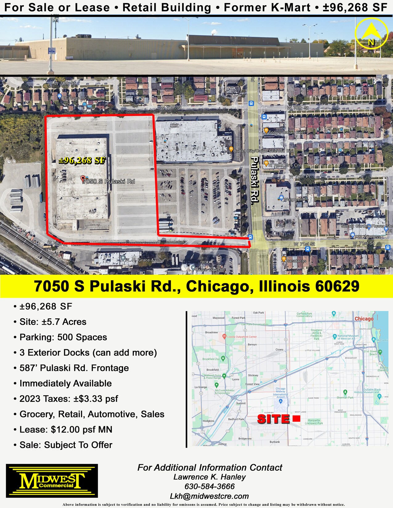 7050 S Pulaski Rd, Chicago, IL à vendre Photo du bâtiment- Image 1 de 16