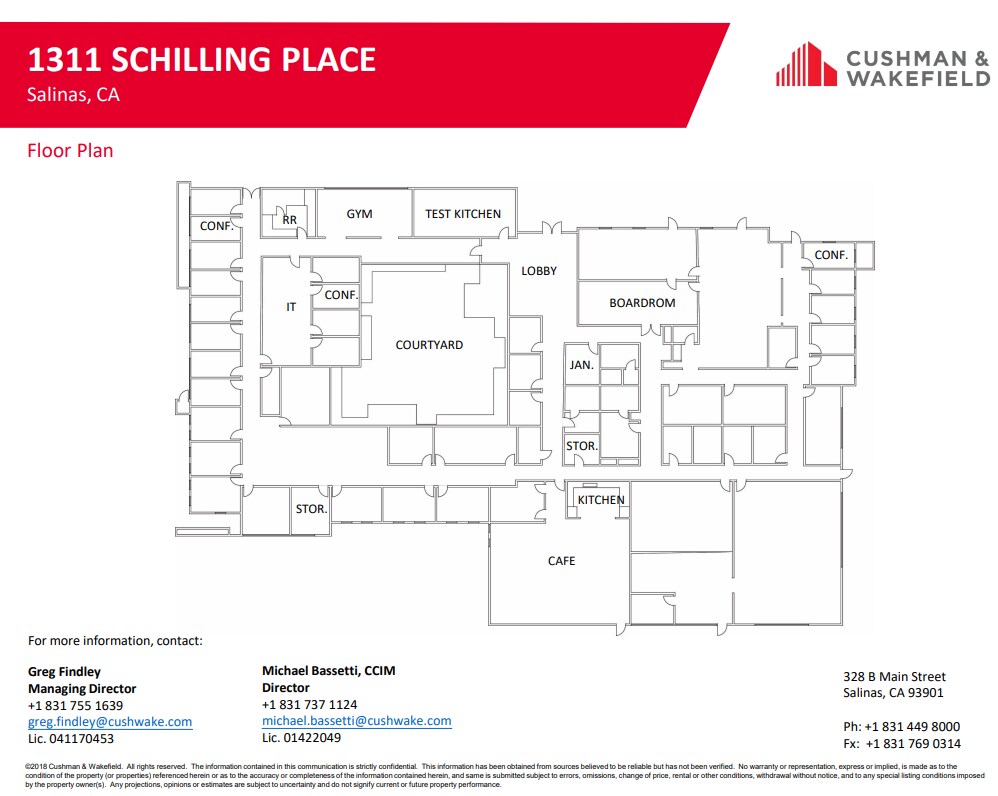 1311 Schilling Pl, Salinas, CA for lease Floor Plan- Image 1 of 1
