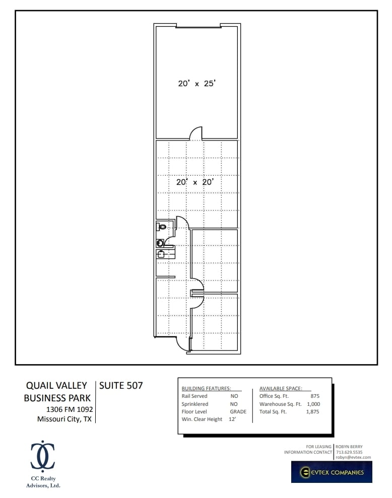 1306 Fm-1092, Missouri City, TX for lease Floor Plan- Image 1 of 1