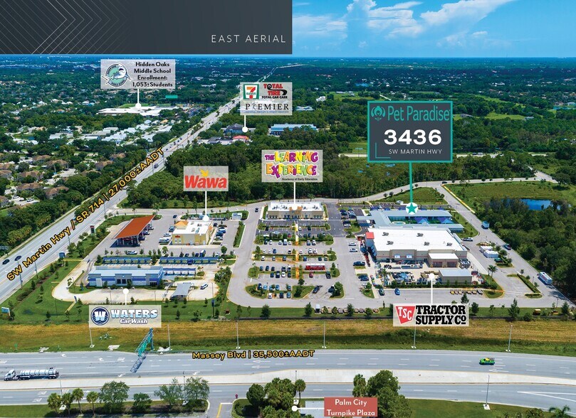 3440 Martin Hwy, Palm City, FL à vendre - Aérien - Image 3 de 10