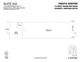 75 W Baseline Rd, Gilbert, AZ for lease Floor Plan- Image 1 of 1