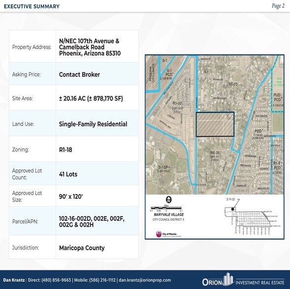 Missouri Ave, Phoenix, AZ à vendre - Aérien - Image 3 de 3