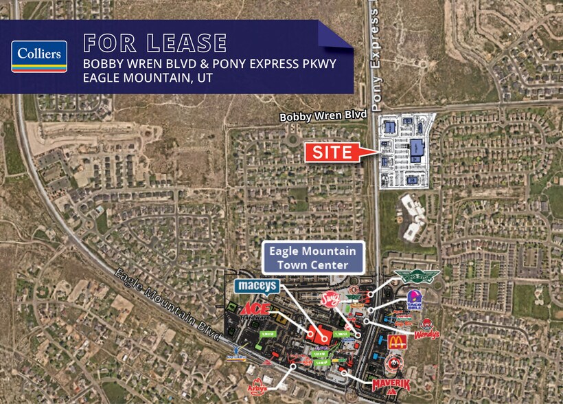SEC Bobby Wren Blvd & Pony Express Pkwy blvd, Eagle Mountain, UT à louer - Aérien - Image 3 de 3