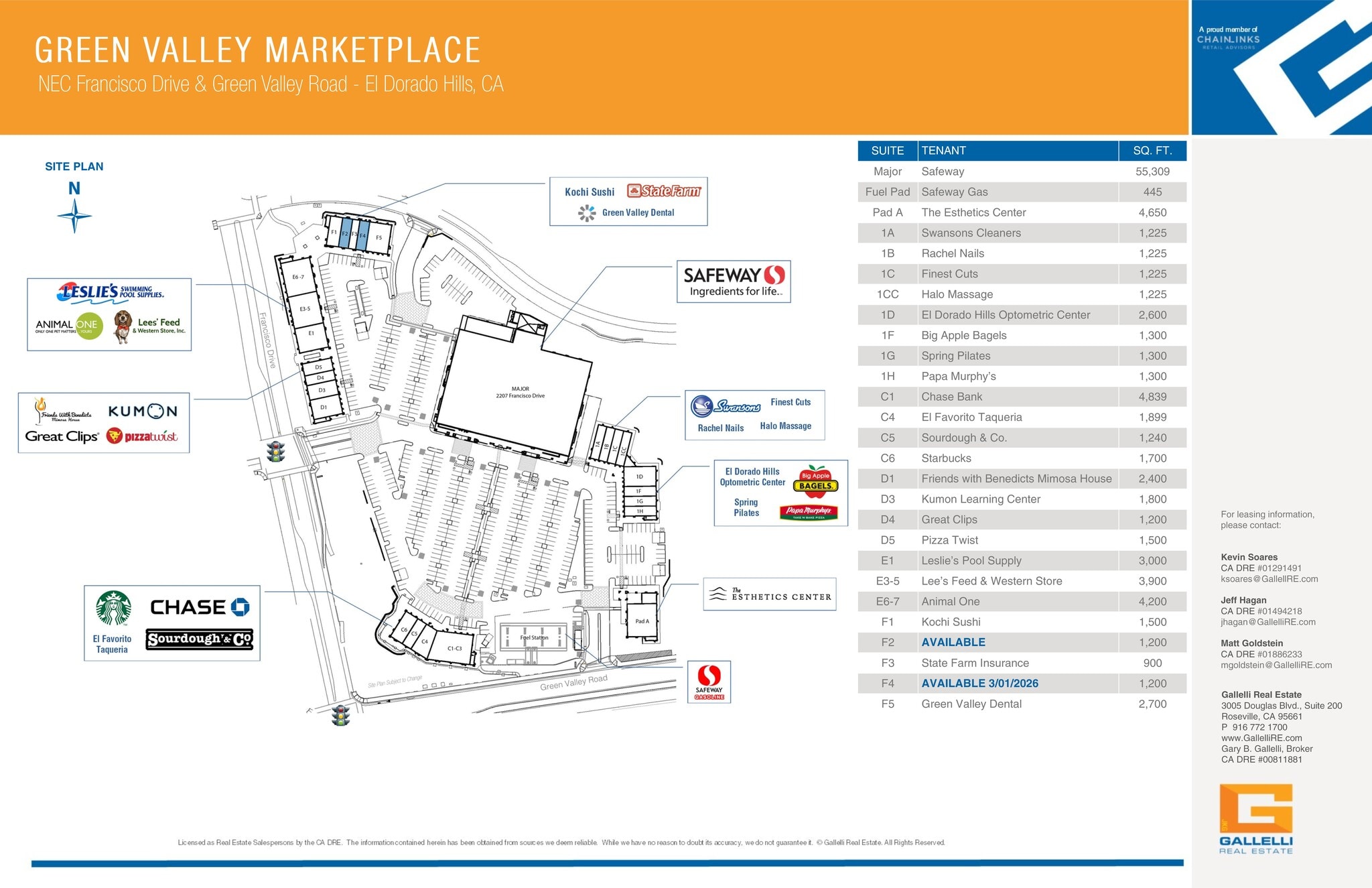 2201-2219 Francisco Dr, El Dorado Hills, CA for lease Site Plan- Image 1 of 1