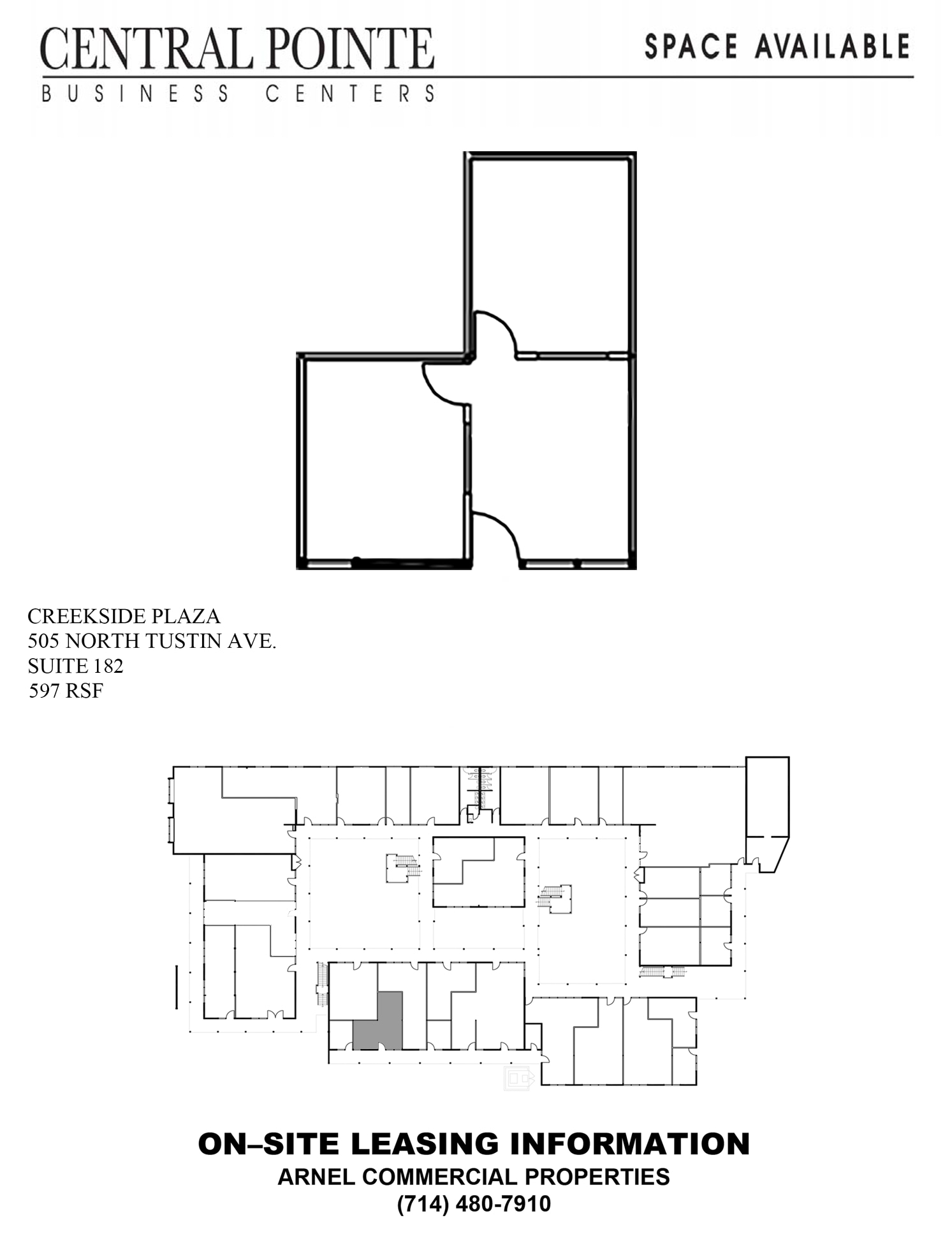 505 N Tustin Ave, Santa Ana, CA à louer Plan d’étage- Image 1 de 1