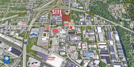 4914 Richmond, Warrensville Heights, OH - Aerial map view