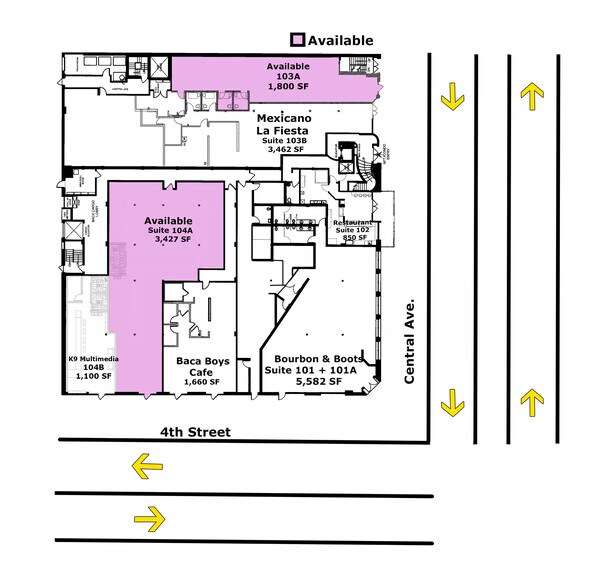 315 Central Ave NW, Albuquerque, NM à louer - Plan de site - Image 2 de 8
