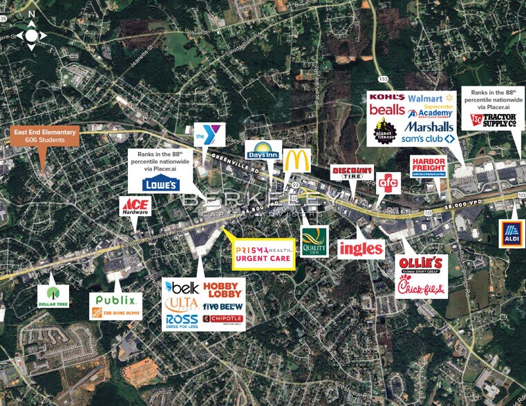 6043 Calhoun Memorial Hwy, Easley, SC à vendre - Photo du bâtiment - Image 2 de 3