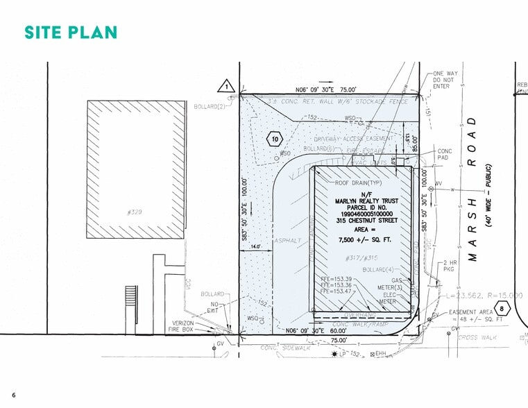 317 Chestnut St, Needham, MA for sale - Site Plan - Image 2 of 2