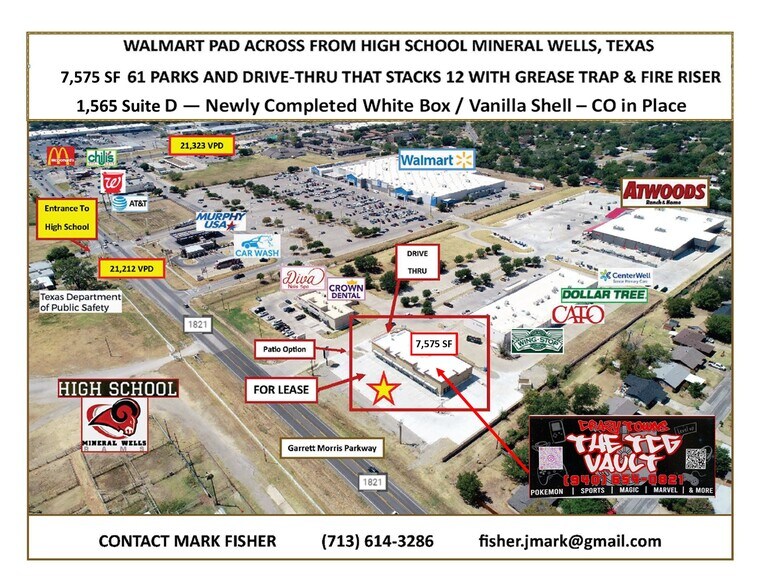 933 N FM 1821 Rd, Mineral Wells, TX à louer - Photo du bâtiment - Image 3 de 7