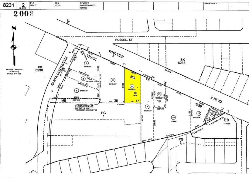 15814-15820 Whittier Blvd, Whittier, CA for lease - Plat Map - Image 2 of 12