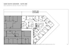 3600 S Gessner Dr, Houston, TX à louer Plan d’étage- Image 1 de 8