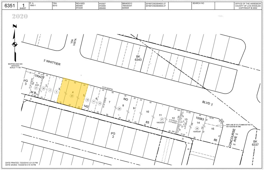 2445 W Whittier Blvd, Montebello, CA for lease - Plat Map - Image 2 of 2