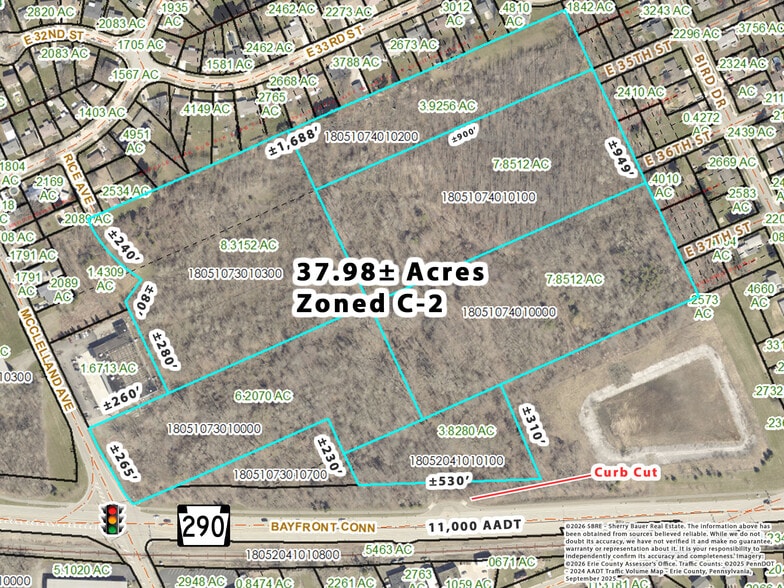 Bayfront Connector At McClelland Avenue, Erie, PA for sale - Plat Map - Image 1 of 12